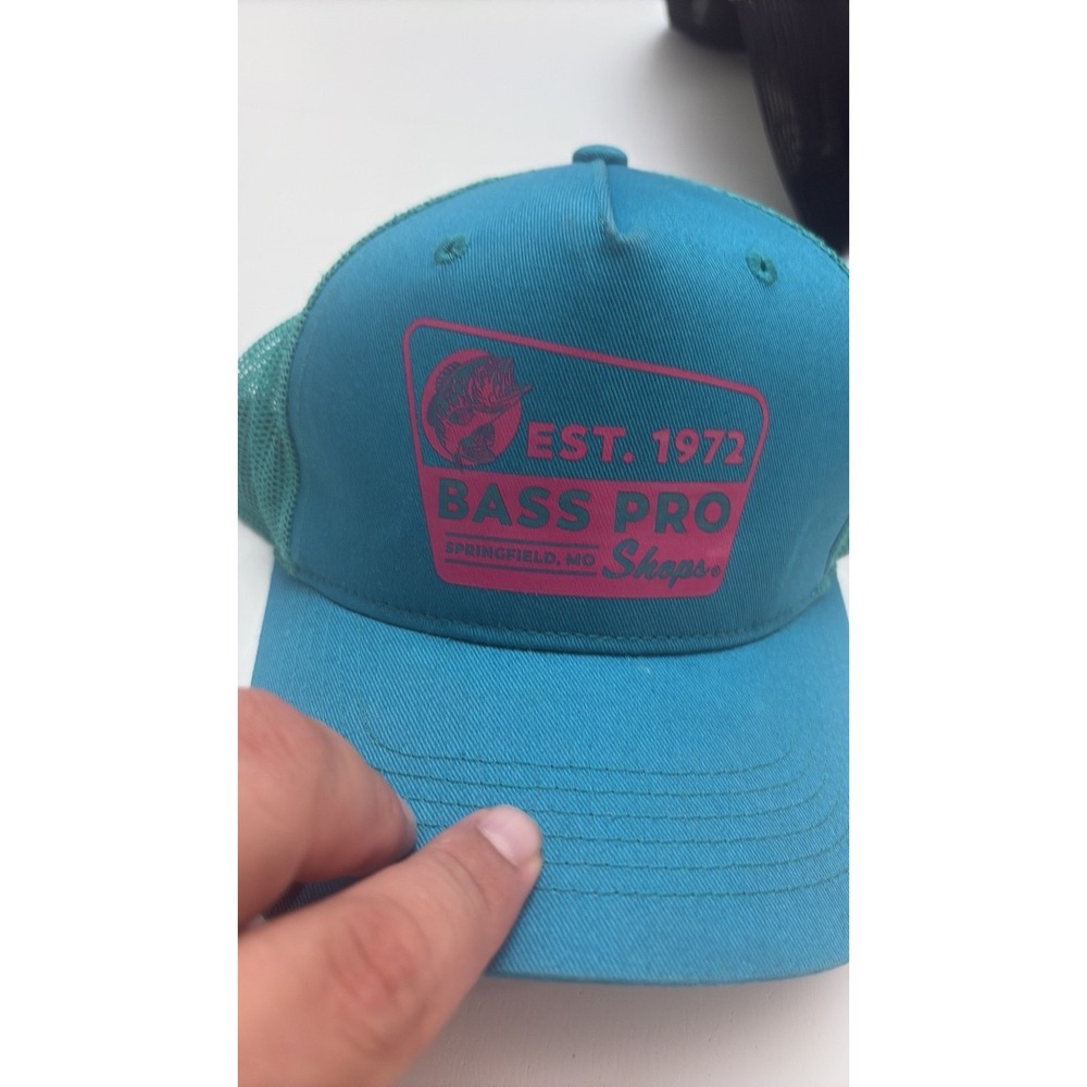 Bass Pro Shops Teal Mesh Trucker Hat - Est. 1972 Graphic Snapback